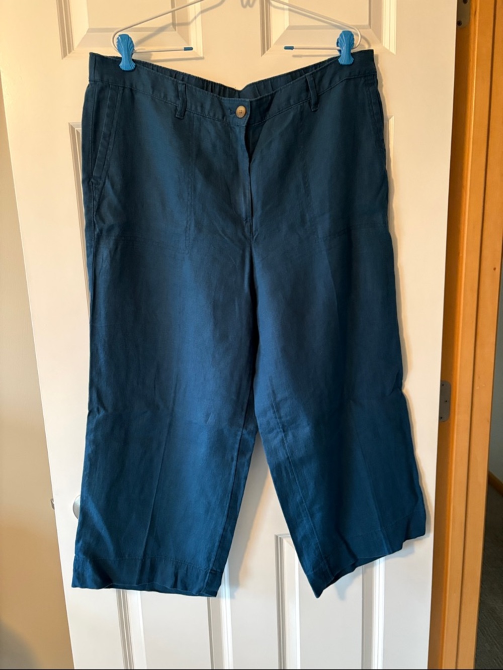 J. Jill Teal Cropped Wide-Leg Pants